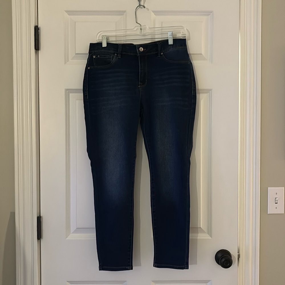Curve Appeal Jeans Women's 10/30 Stretch Minimalist Jegging Skinny Blue Denim